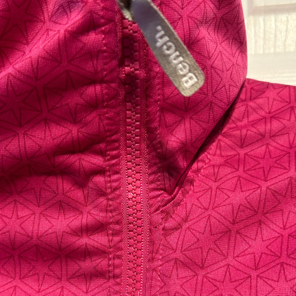 Bench Raspberry Pink Geometric Track Jacket Full Zip - Size XS EUC - Picture 3 of 9